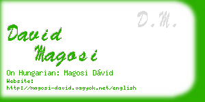 david magosi business card