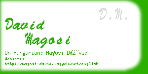 david magosi business card